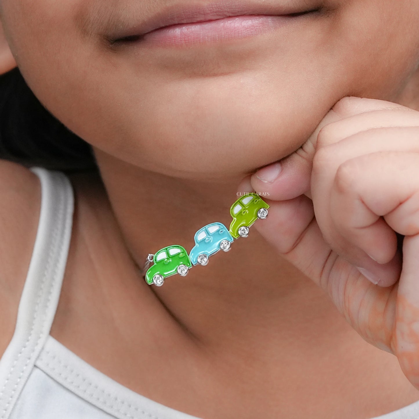 Enamel Color Car Pendant Necklace