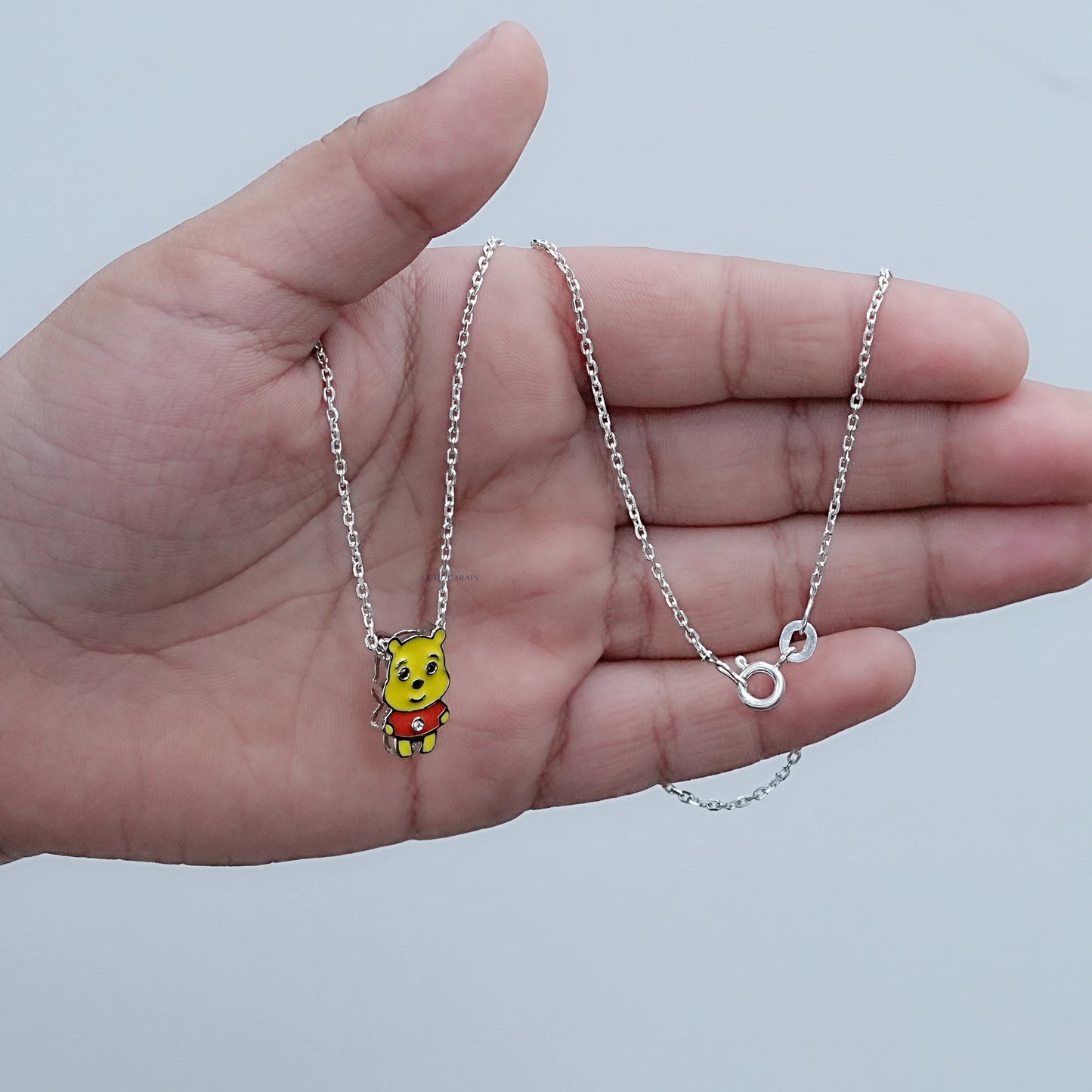 Yellow Enamel Winnie The Pooh Kids Pendant