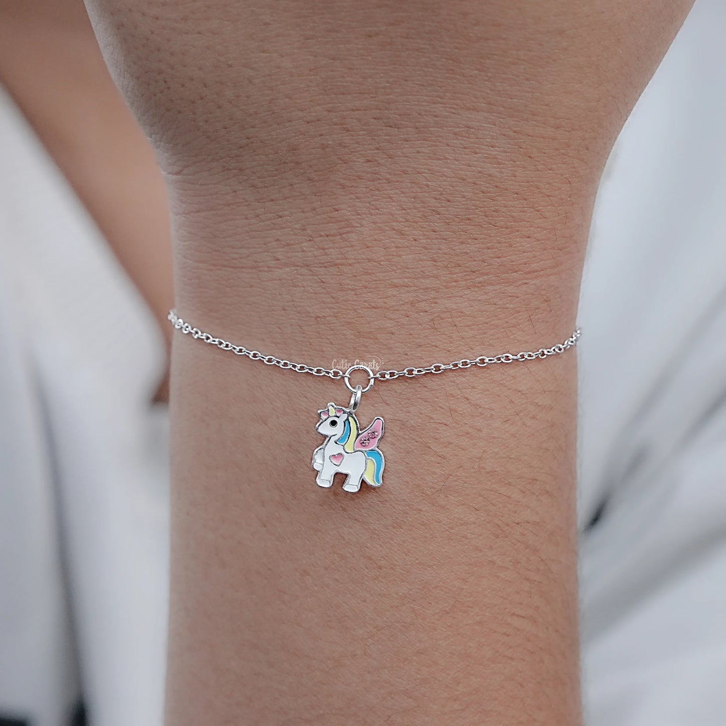 Colorful Unicorn Simulated Diamond Bracelet