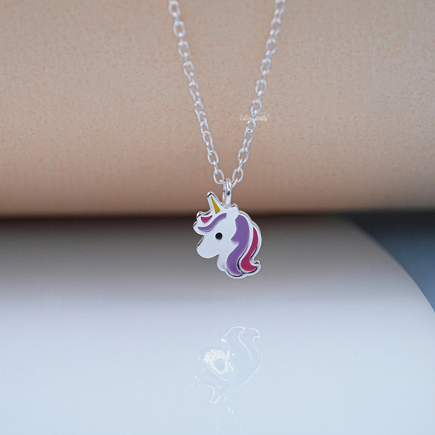 925 Sterling Silver Unicorn Enamel Pendant