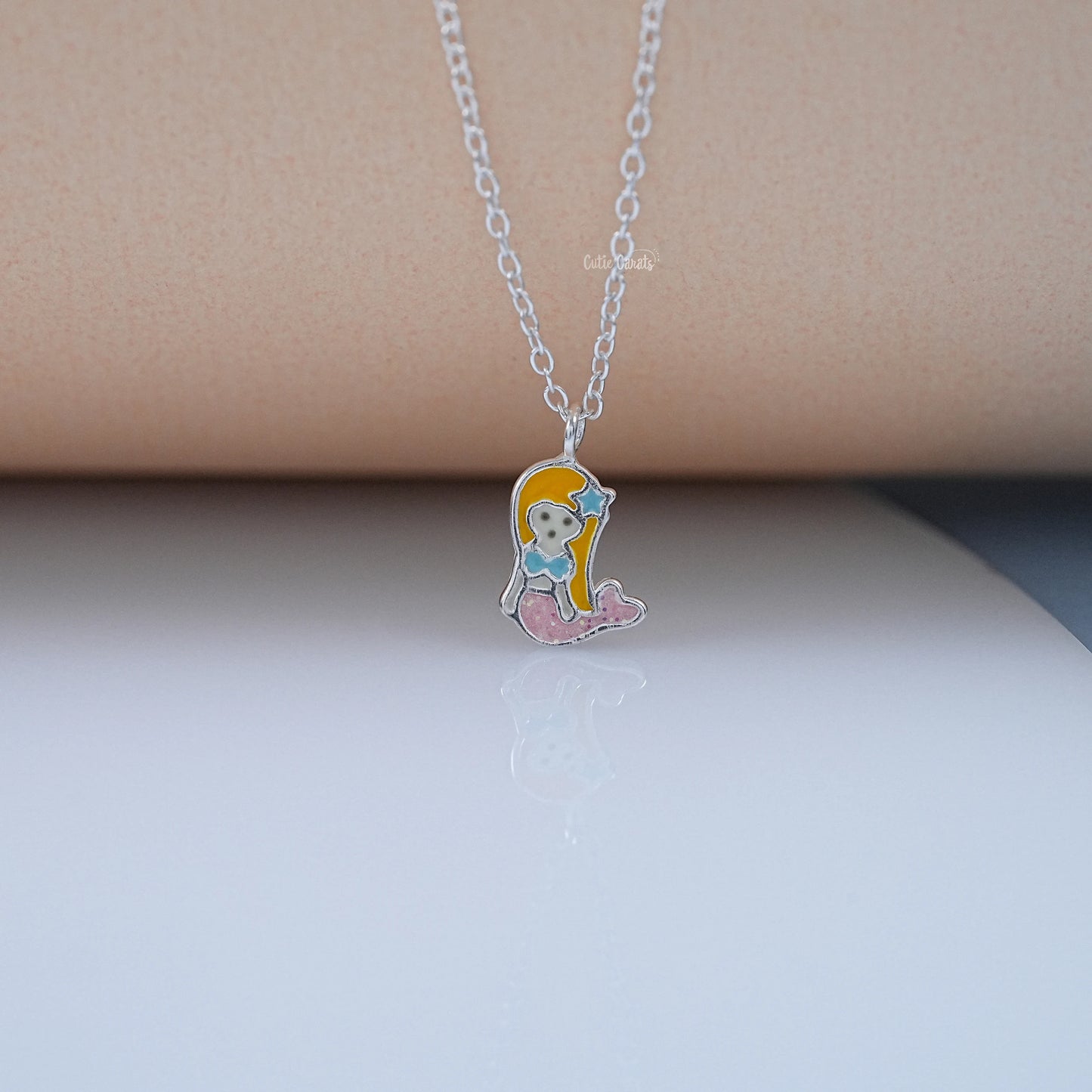 925 Sterling Silver Dainty Mermaid Pendant
