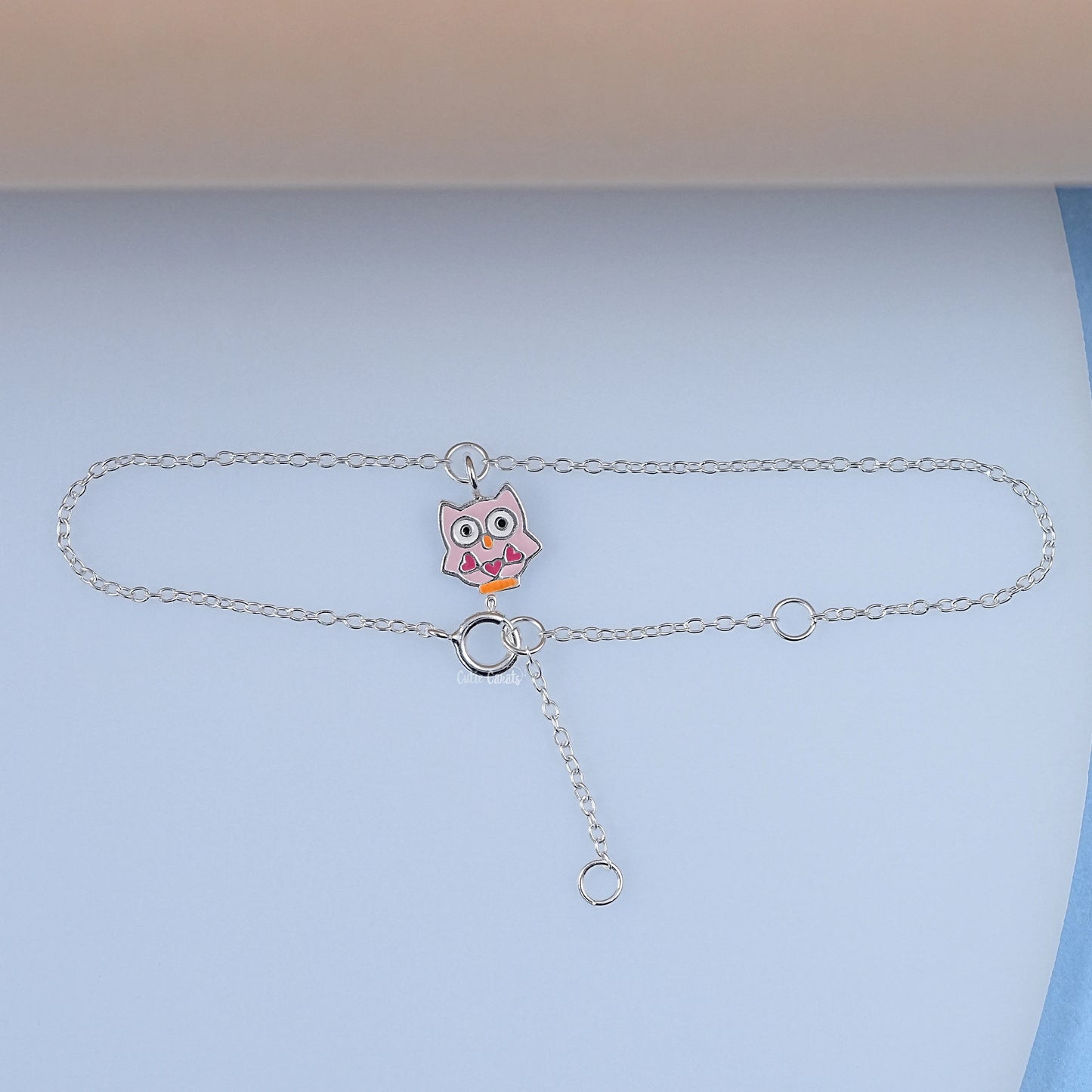 Dainty Owl Bracelet In Sterling Silver