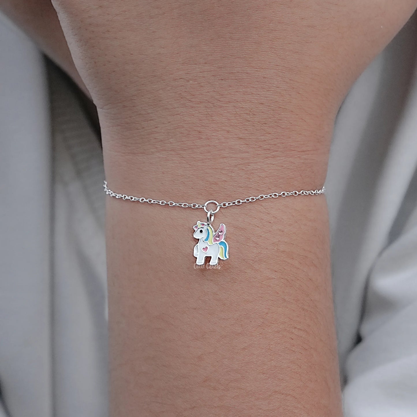 Colorful Unicorn Simulated Diamond Bracelet