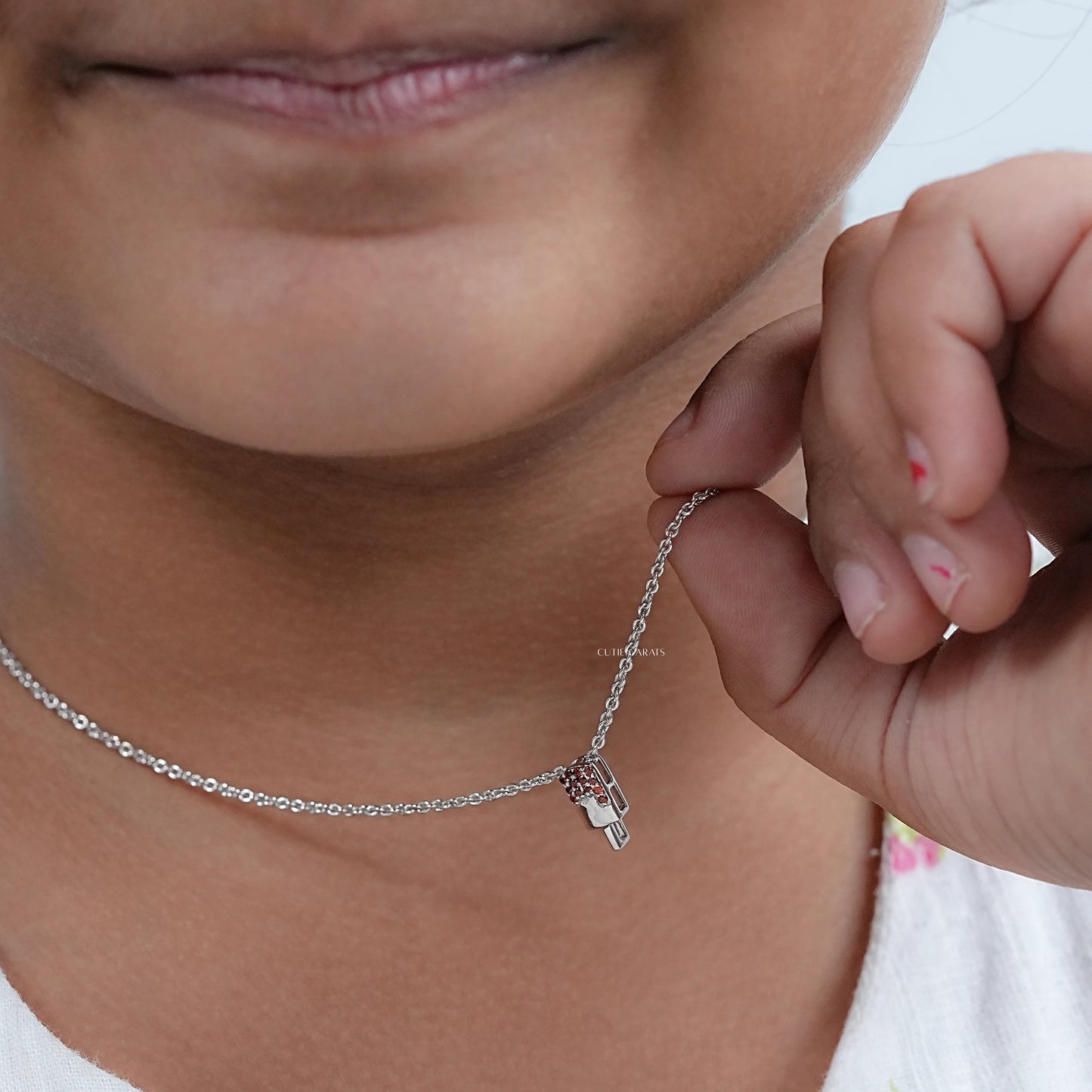 Popsicle Round Ruby Gemstone Pendant