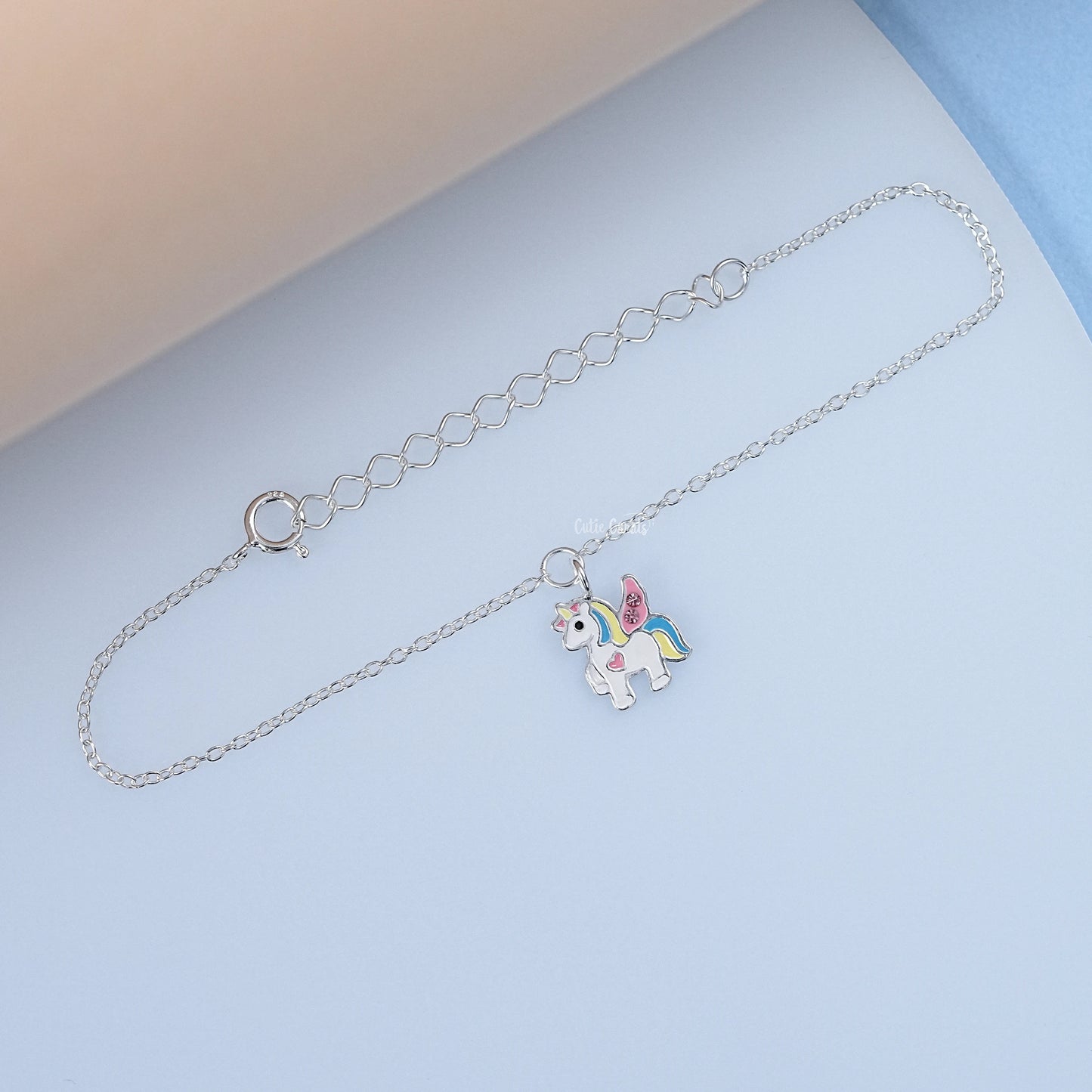 Colorful Unicorn Simulated Diamond Bracelet
