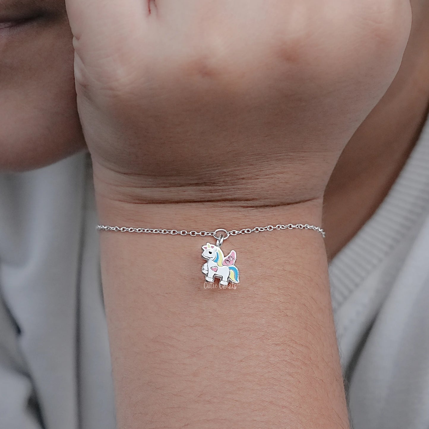 Colorful Unicorn Simulated Diamond Bracelet