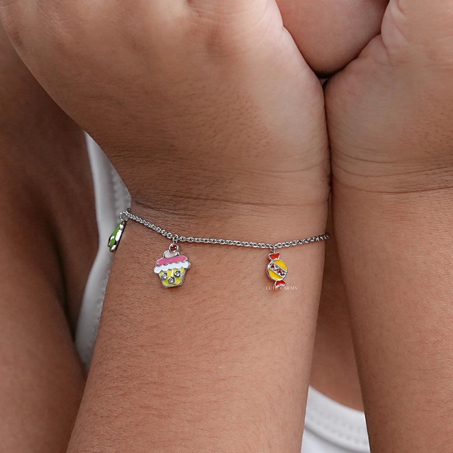 Fast Food Enamel Charm Bracelet