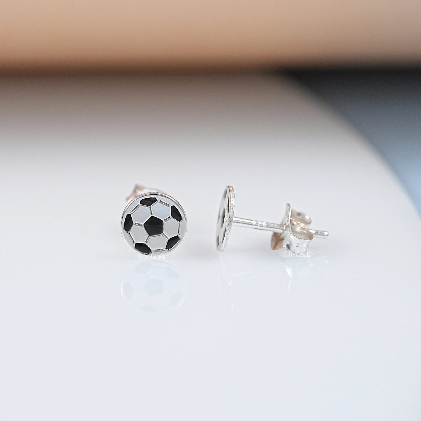 Football Enamel Stud Earring