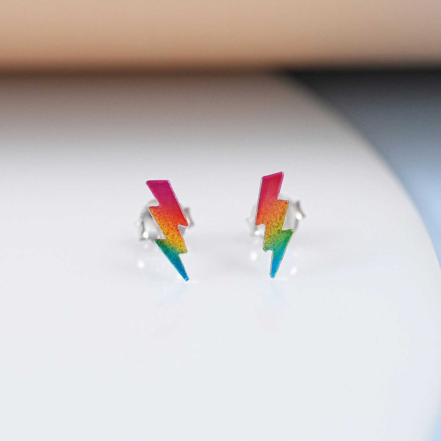 Rainbow Lighting Stud Earring For Kids
