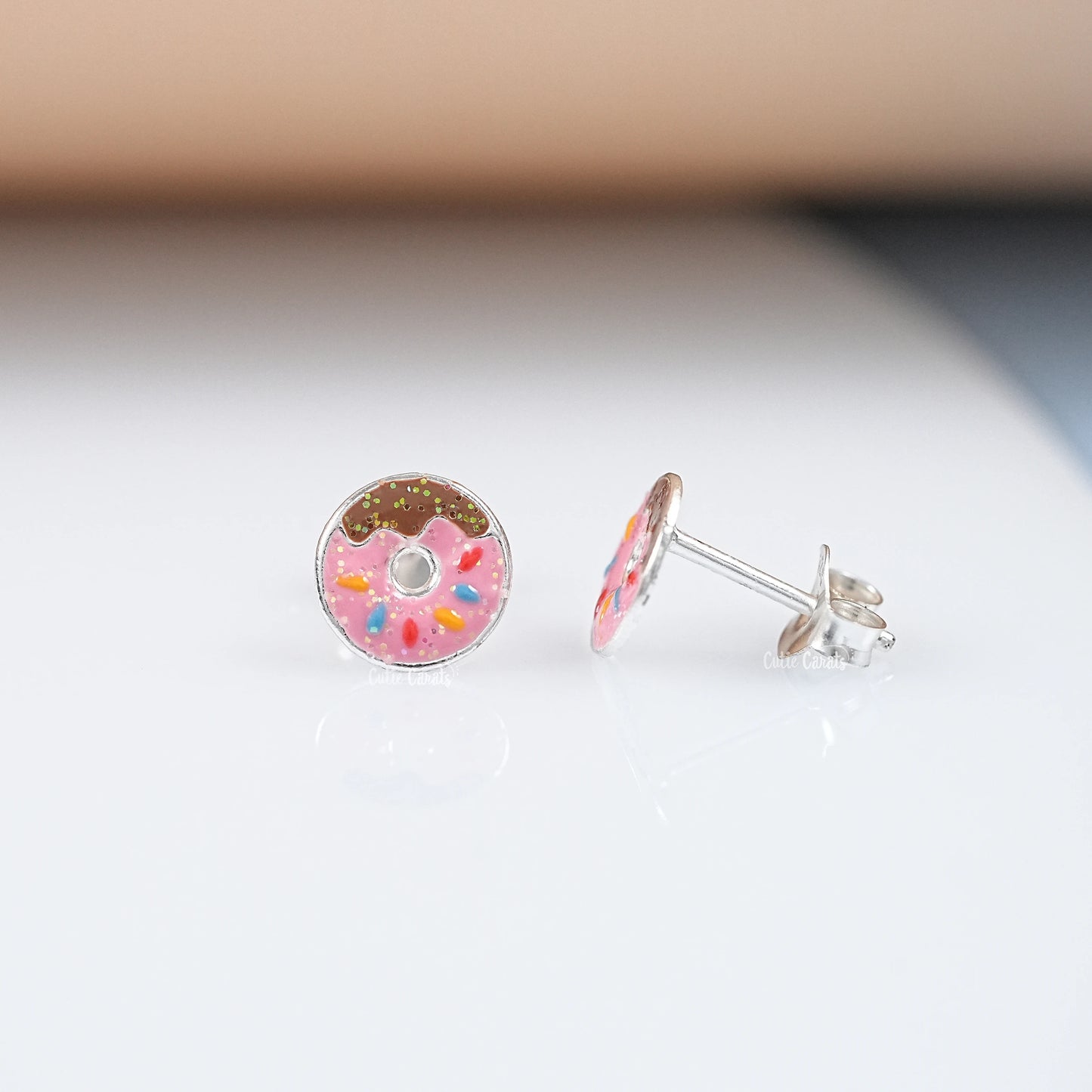 Colorful Donut Enamel Stud Earring