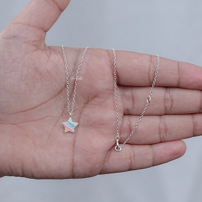 Multi Color Enamel Star Charm Pendant