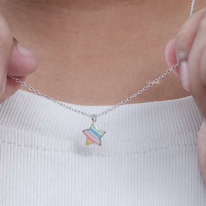 Multi Color Enamel Star Charm Pendant