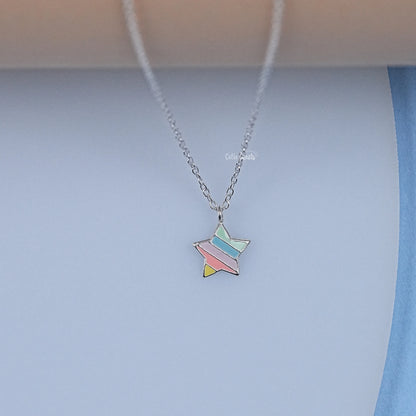 Multi Color Enamel Star Charm Pendant