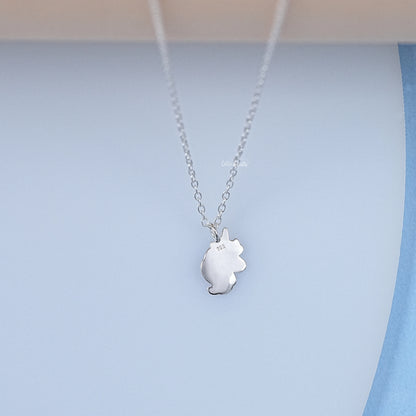 925 Sterling Silver Unicorn Enamel Pendant