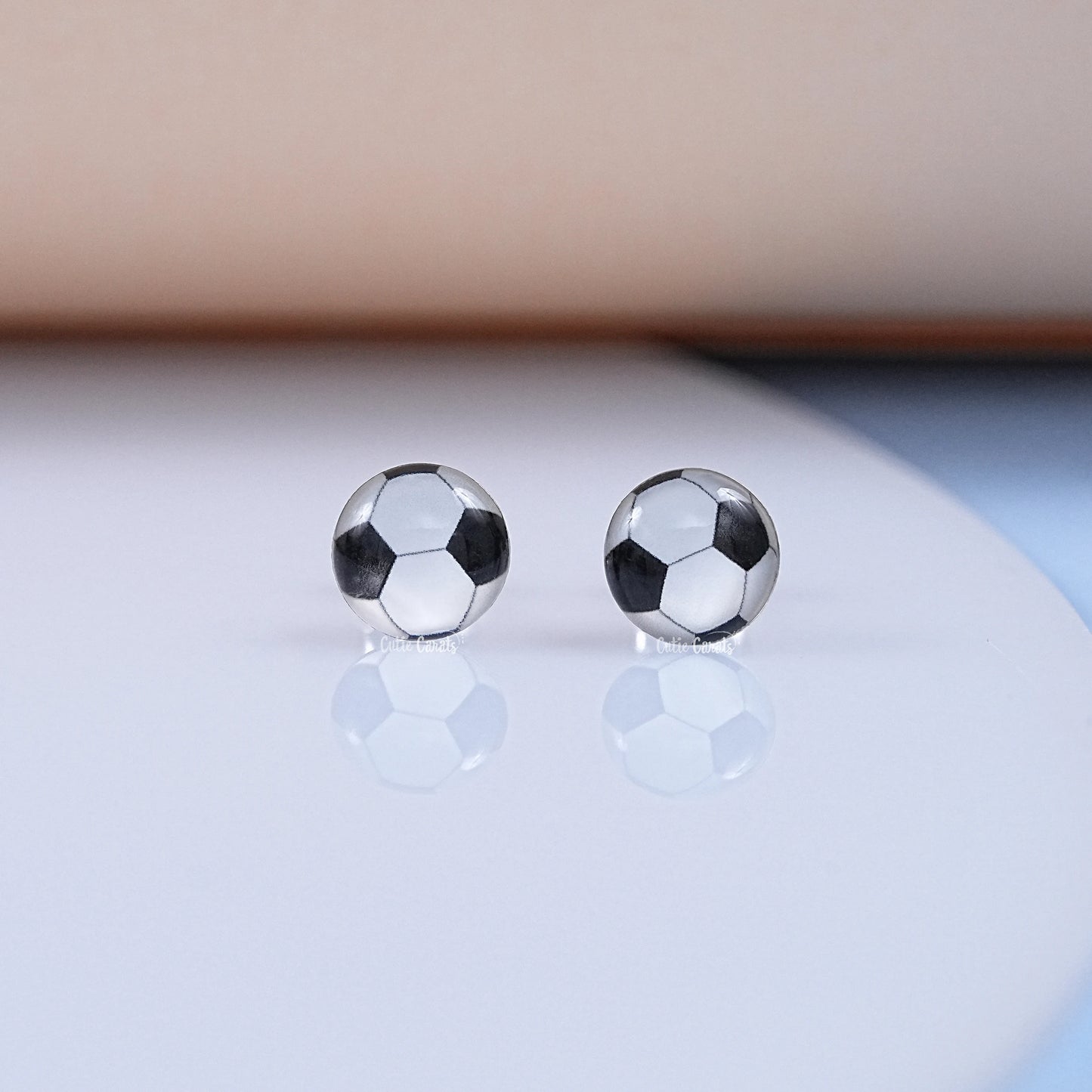 Sporty Football Earrings for Little Fans