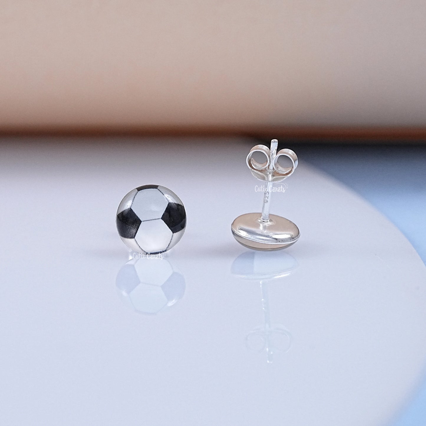 Sporty Football Earrings for Little Fans