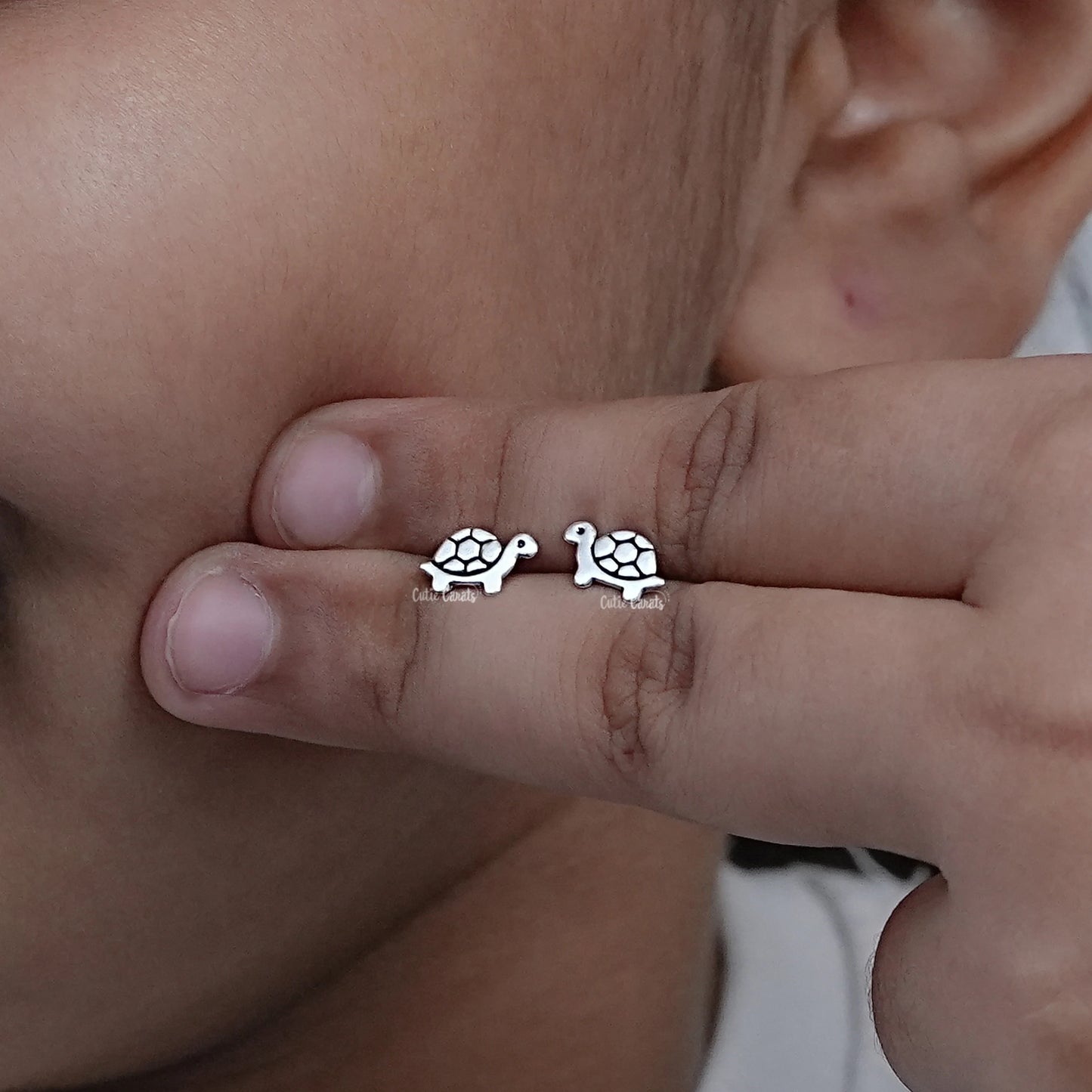 Little Turtle Push Back Stud Earring