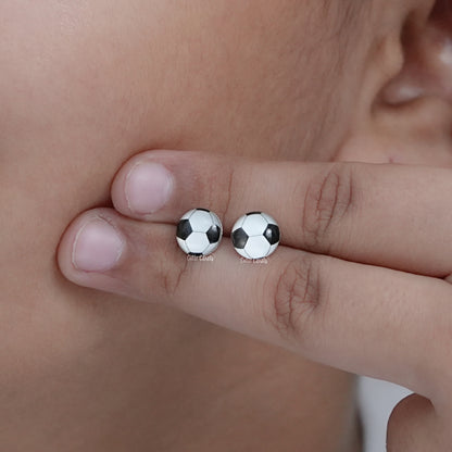 Sporty Football Earrings for Little Fans