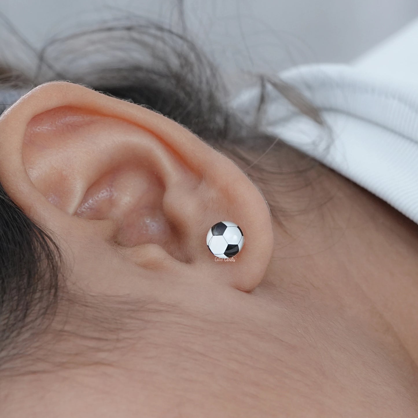 Sporty Football Earrings for Little Fans