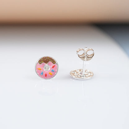 Colorful Donut Enamel Stud Earring