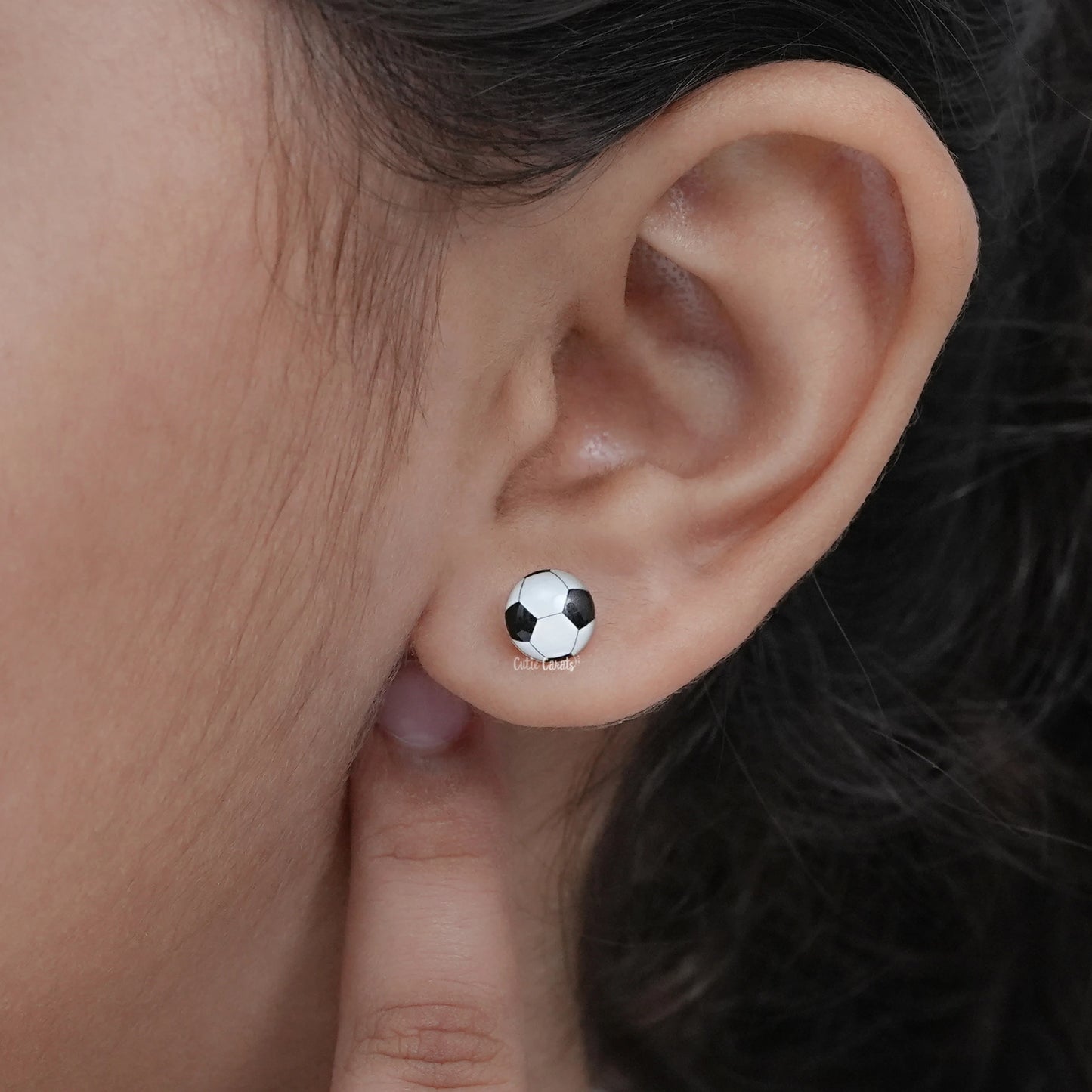 Sporty Football Earrings for Little Fans