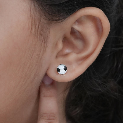 Sporty Football Earrings for Little Fans