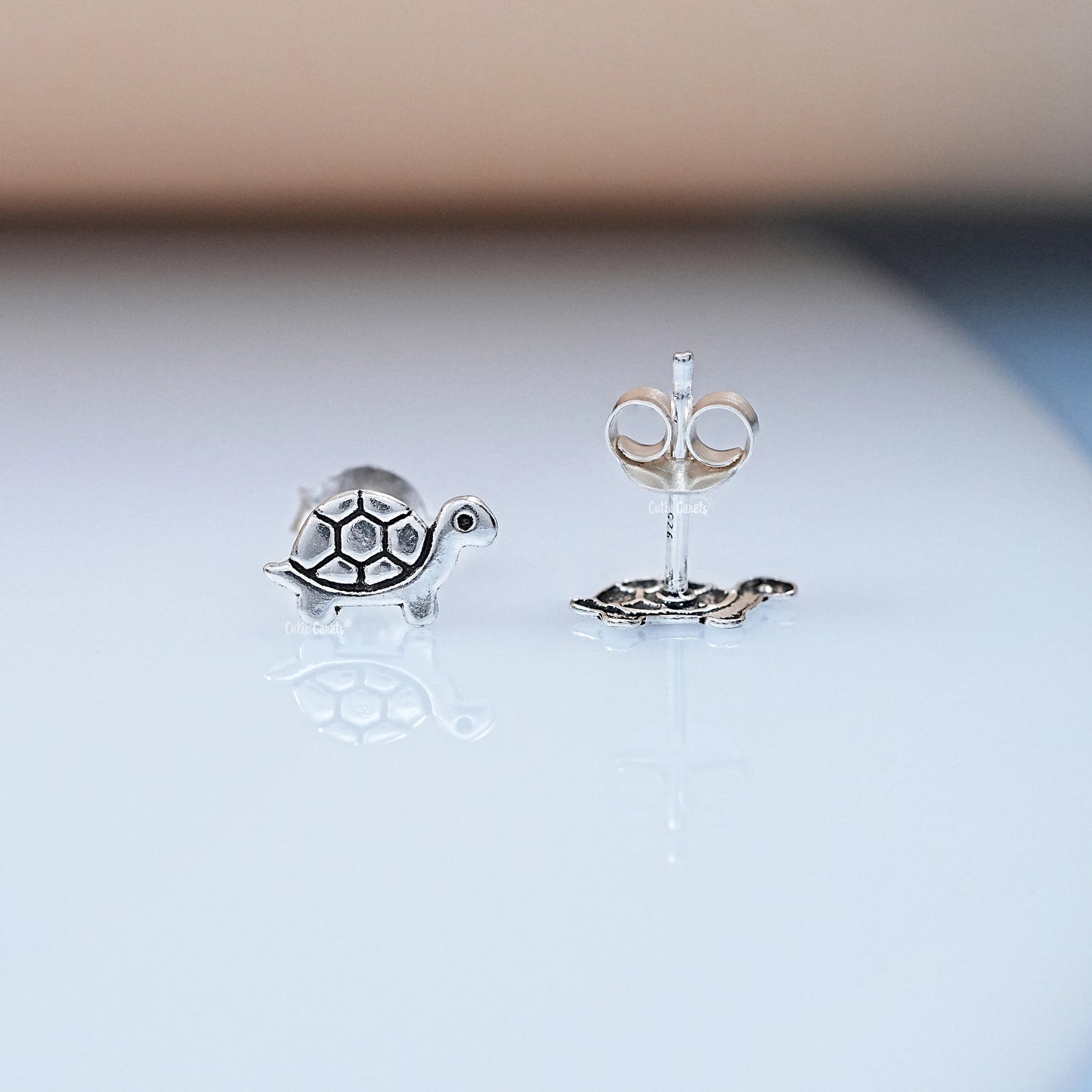 Little Turtle Push Back Stud Earring