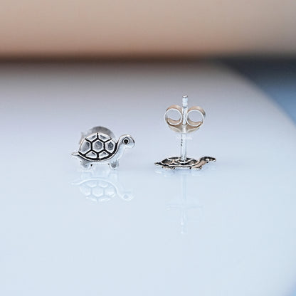 Little Turtle Push Back Stud Earring