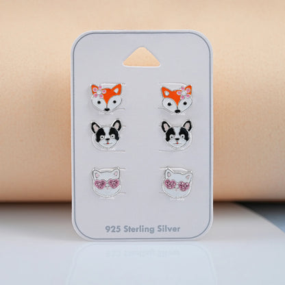 Minimalist Dog Lover Earrings for Kids