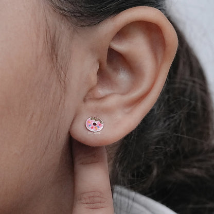 Colorful Donut Enamel Stud Earring