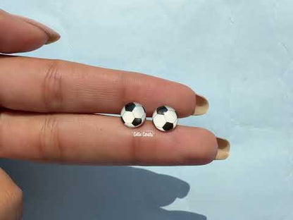 Sporty Football Earrings for Little Fans