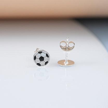 Football Enamel Stud Earring